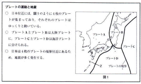 埼玉県立高校21年度理科入試問題 2 プレートの運動と地震 1 解説解答 プロ家庭教師集団スペースoneの高校受験過去問対策